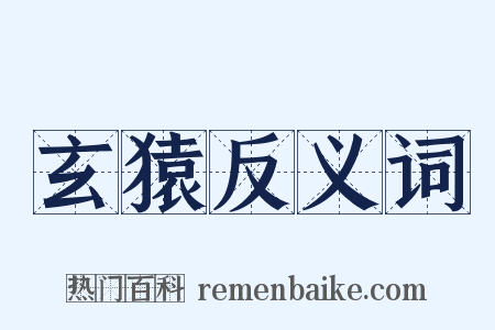 玄猿反义词是什么意思的图片